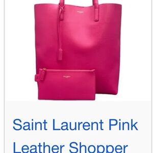 Saint Laurent Fuchsia Leather Tote